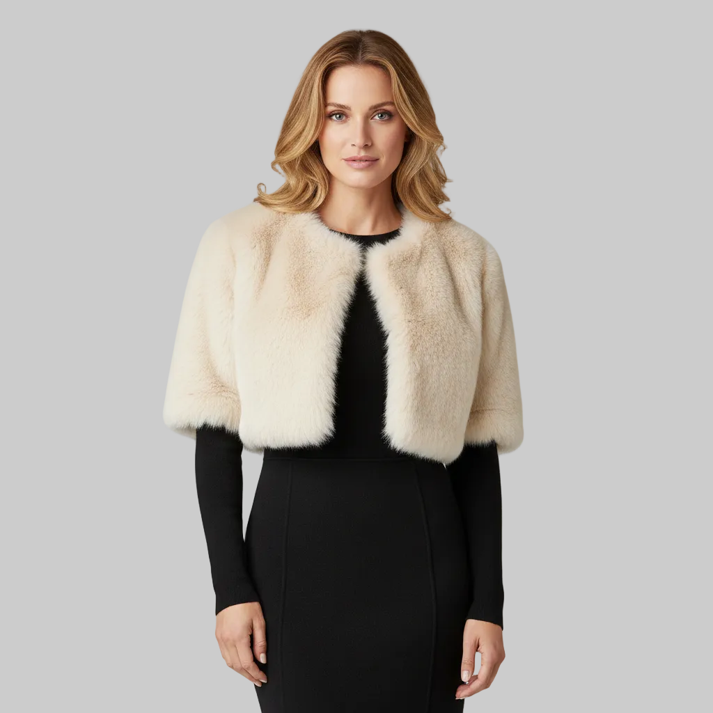 Women's Cropped Faux-Fur Bolero Jacket