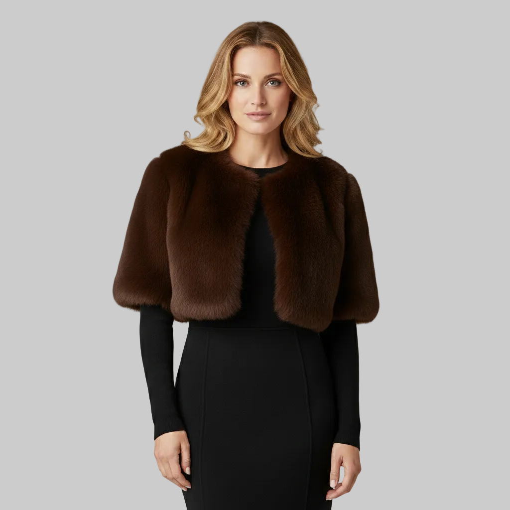 Women's Cropped Faux-Fur Bolero Jacket
