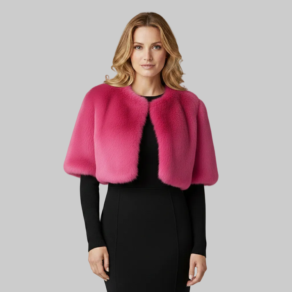 Women's Cropped Faux-Fur Bolero Jacket
