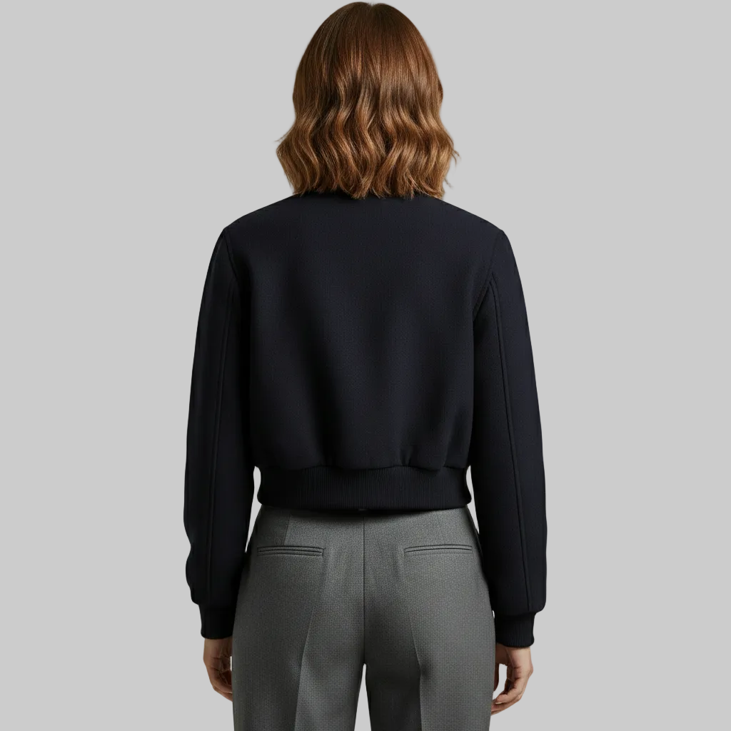 Women's Structured Cropped Bomber Jacket