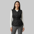 Women's Belted Diamond Quilted Wrap Vest