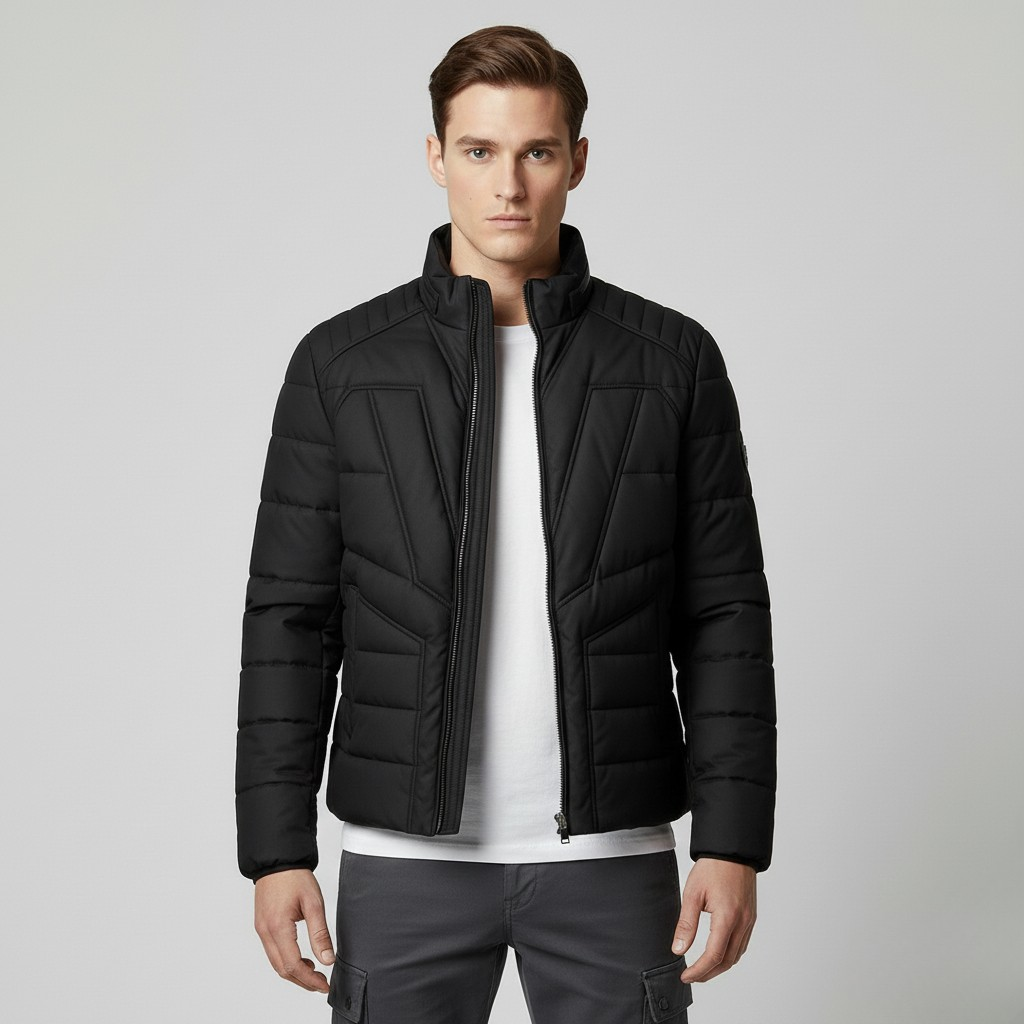 Men's Puffer Moto Jacket