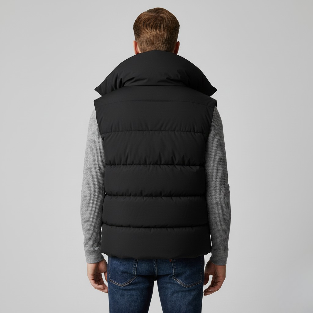Men's High-Collar Puffer Vest