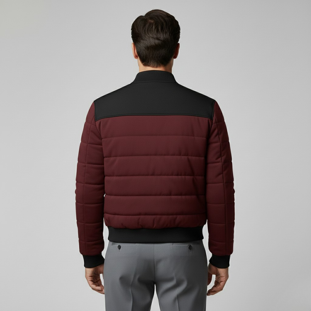 Men's Color-Block Bomber Jacket