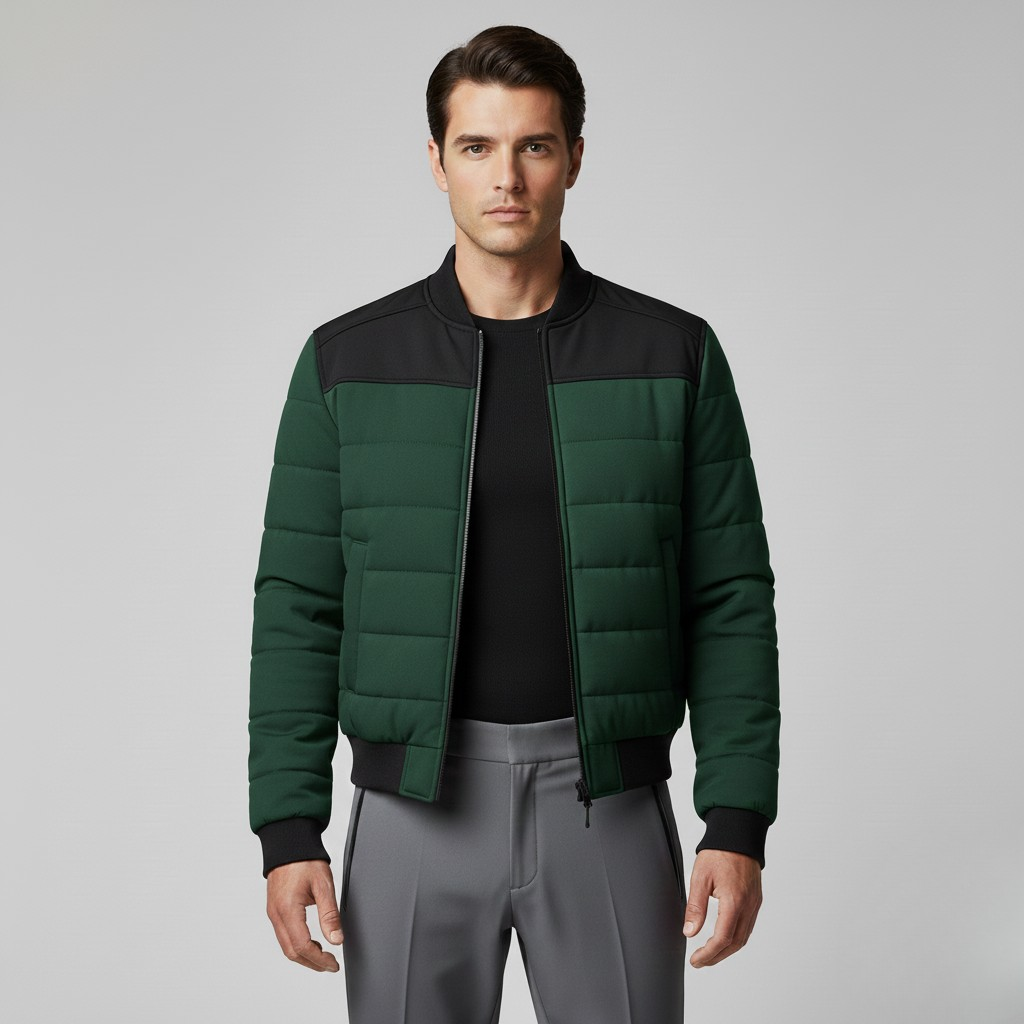 Men's Color-Block Bomber Jacket