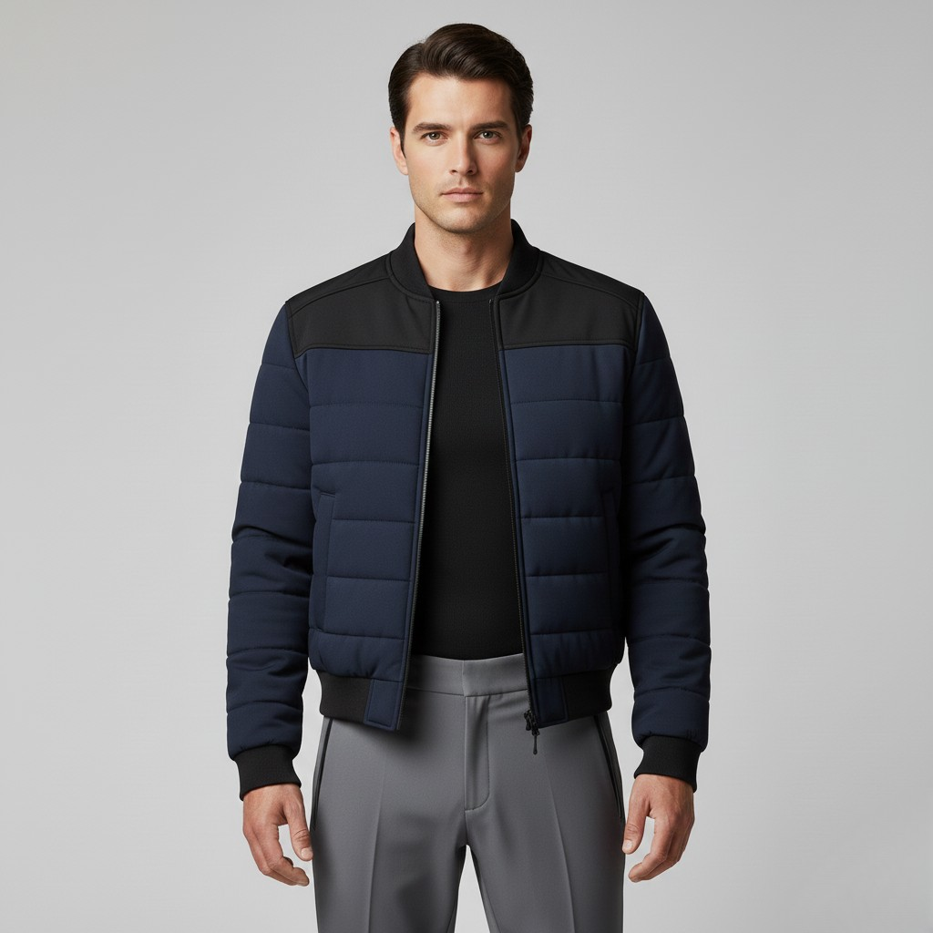 Men's Color-Block Bomber Jacket