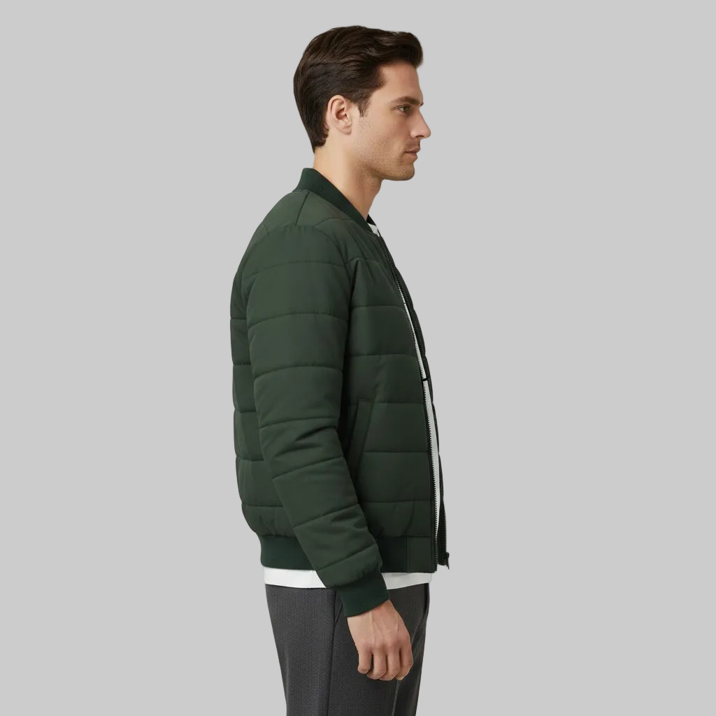 Men's Zip Bomber Quilted Jacket