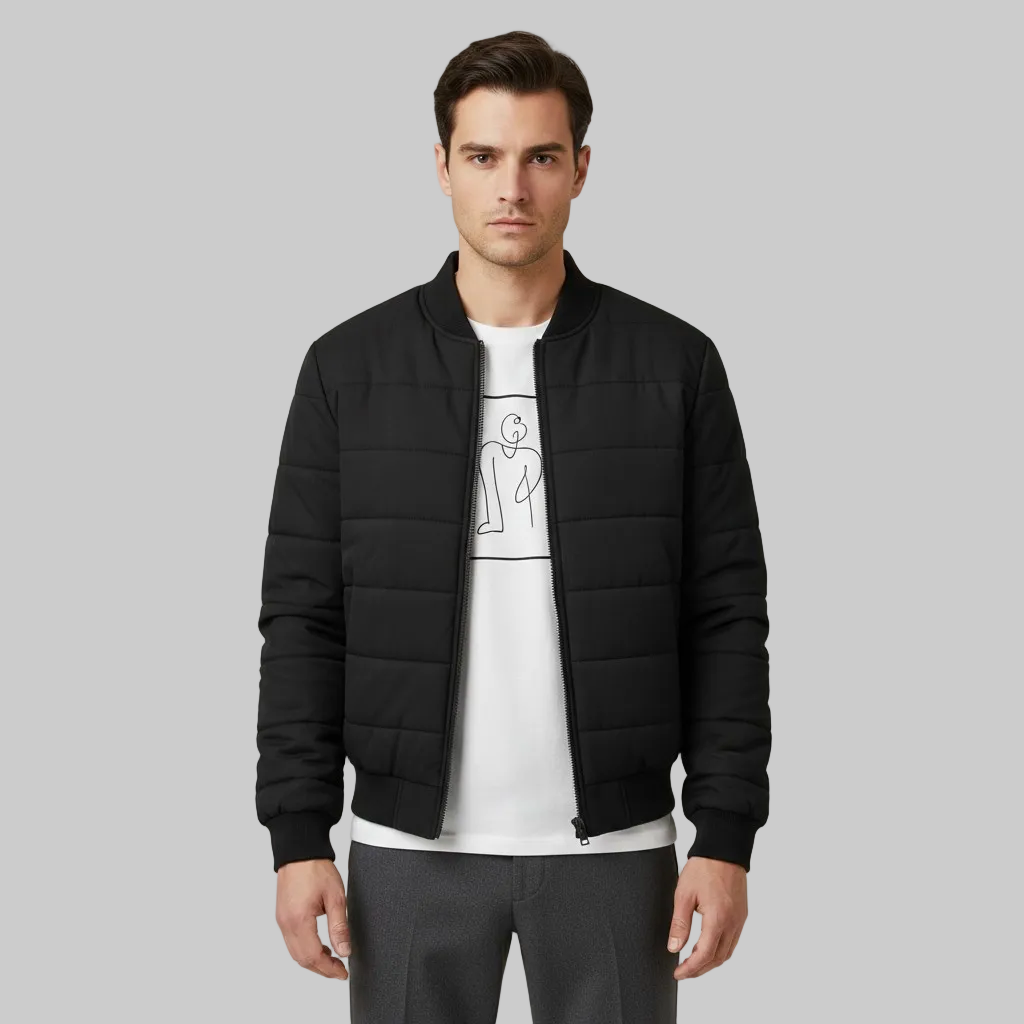 Men's Zip Bomber Quilted Jacket