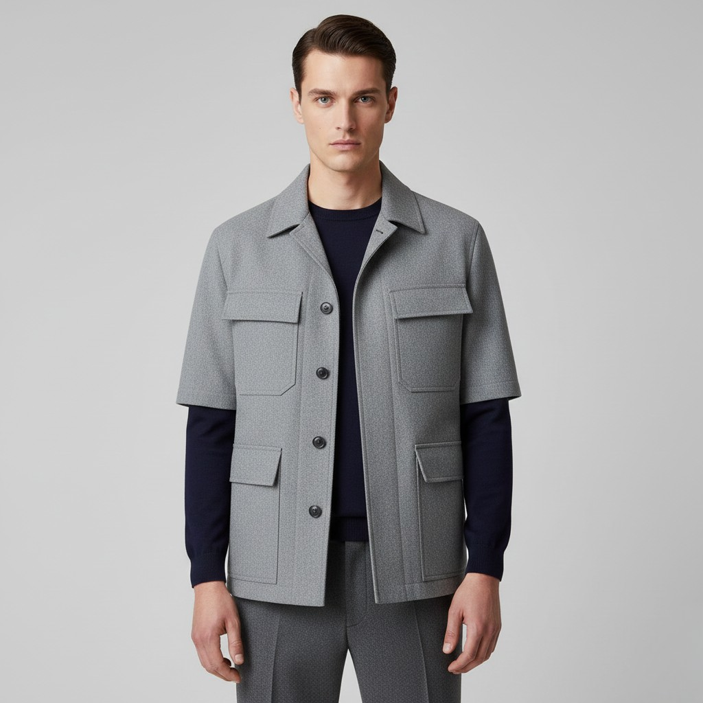 Men's Utility Short-Sleeve Overshirt