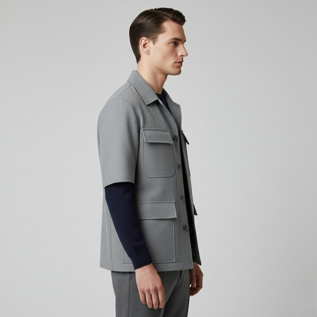 Men's Utility Short-Sleeve Overshirt
