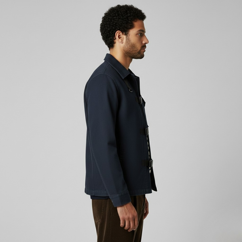Men's Buckle Front Utility Jacket