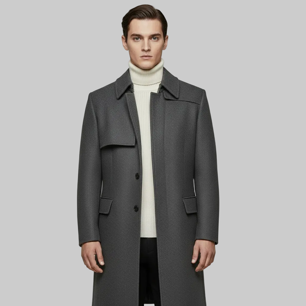 Men's Wool Blend Overcoat