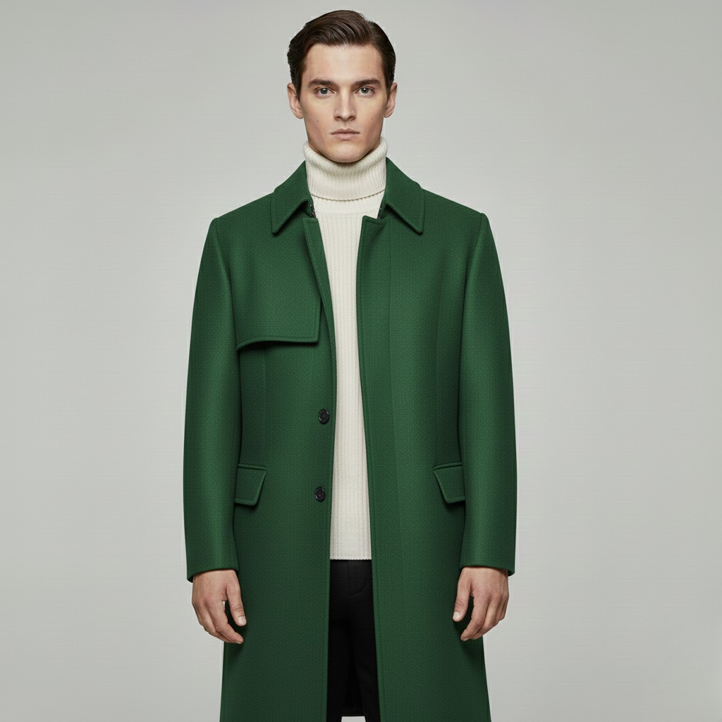 Men's Wool Blend Overcoat